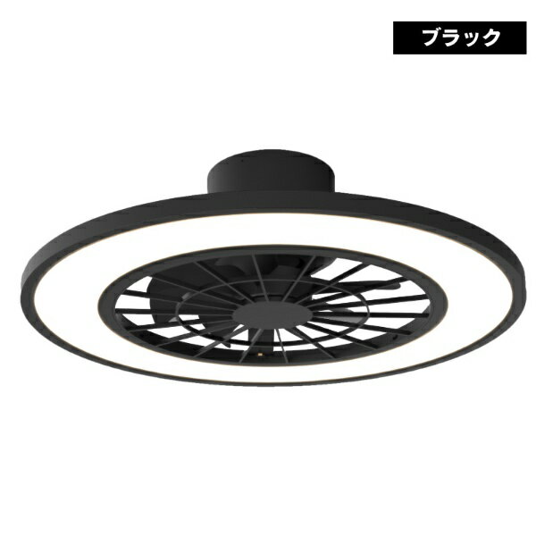 【エントリーで最大2万ポイント当たる｜11/18迄】 ヒロコーポレーション｜HIRO CORPORATION シーリングファンライト HLCF-550BK [10畳 /リモコン付属]