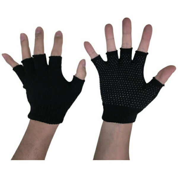 勝星産業｜KACHIBOSHI 勝星 のびのびマジック手袋指切（ボツ付） 黒 371530
