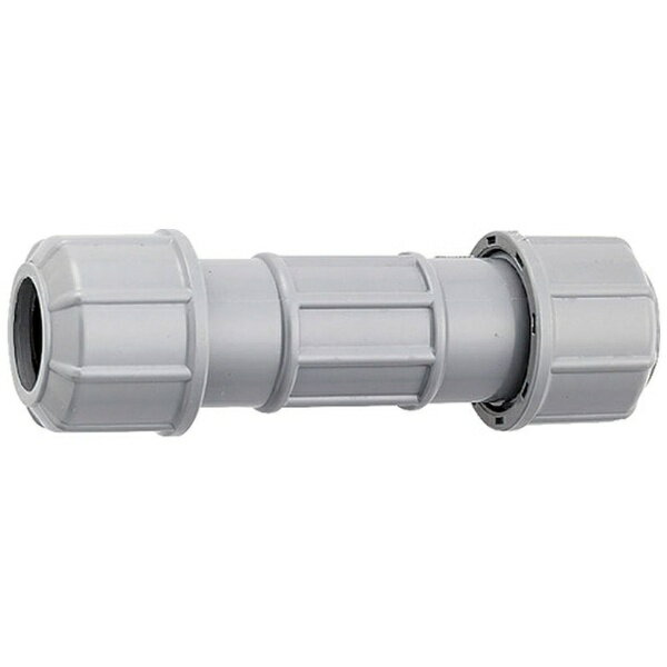 続用ユニオンです。【用途】・一時補修用。・埋設用。【仕様】・長さ（mm）： 175・B（mm）： 63.8・A（mm）： 88.6・塩ビ配管用の伸縮ツギテ。・締め付け接続式。【材質／仕上】・塩化ビニル樹脂
