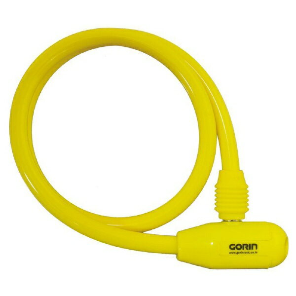 ゴリン｜GORIN ワイヤー錠 ソリッドカラー(φ10×700mm/イエロー) G-222W
