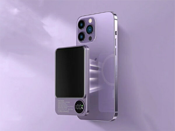 COMPUCASE JAPAN｜コンピューケースジャパン MagSafe対応 モバイルバッテリー 付属ケーブル:A to Type-C agreen パープル JMB-WS05-PP [USB Power Delivery対応 /1ポート]