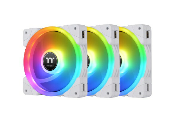 THERMALTAKE｜サーマルテイク ケースファンx3 140mm /2000RPM ＋コントローラー SWAFAN EX12 RGB White 3-Fan Pack ホワイト CL-F162-PL14SW-A