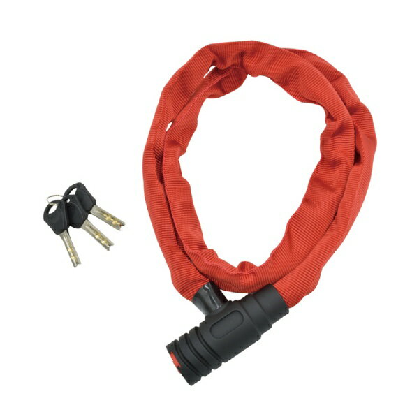 NOGUCHI｜野口 4.7mm チェーンロック キータイプ(全長1200mm/レッド) 67996