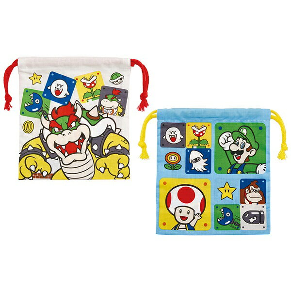 Skater｜スケーター マチ付き巾着2P スーパーマリオ23 KB64WN