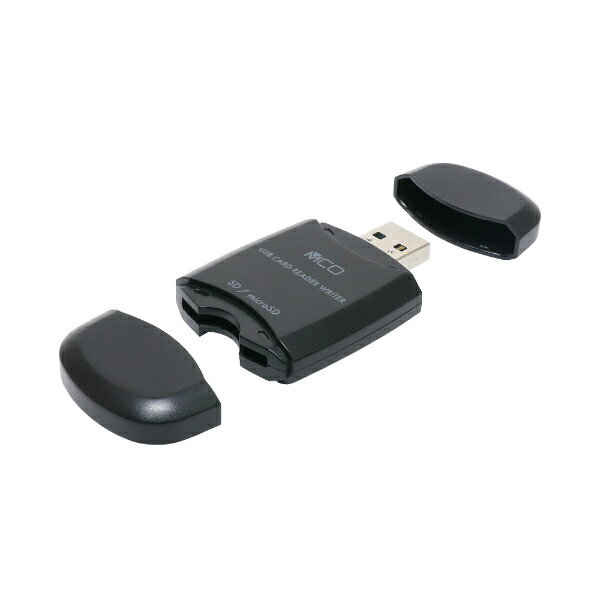 ナカバヤシ｜Nakabayashi USR-ASD3/BK USB3.2Gen1 USB-Aカードリーダー 直挿しタイプ [USB3.0 /スマホ・タブレット対応]