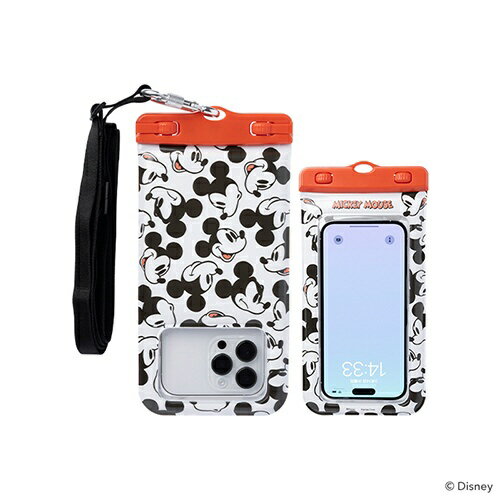 HAMEE｜ハミィ ディズニー DIVAID フローティング防水ケース ワイドサイズ ショルダーストラップ ミッキーマウス/フェイス 566-952306のサムネイル