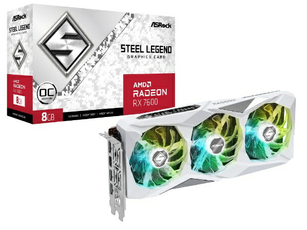 ASROCK｜アスロック グラフィックボード Radeon RX 7600 Steel Legend 8GB OC(RX7600 SL 8GO) [Radeon RXシリーズ /8GB]