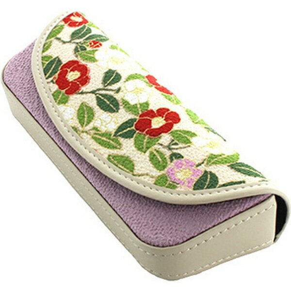 宇仁繊維ファッション｜Uni Textile セミハード メガネケース 小椿アイボリー