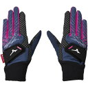 ミズノ｜mizuno 【レディース 両手用】ゴルフグローブ THERMA GRIP サーマグリップ(WLサイズ：20〜21cm/ネイビー) 5MJWB352 14【返品交換不可】