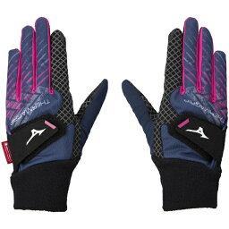 ミズノ｜mizuno 【レディース 両手用】ゴルフグローブ THERMA GRIP サーマグリップ(WMサイズ：18〜19cm/ネイビー) 5MJWB352 14【返品交換不可】