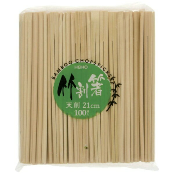 シモジマ｜SHIMOJIMA HEIKO　竹割箸　21cm　天削　100本入り 004636340