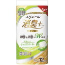 大王製紙|Daio Paper elleair(エリエール)消臭+ トイレットティシュー 芯からほのかに香る ナチュラルクリアの香り ダブル 25m 12ロール