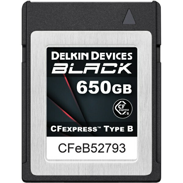デルキンデバイス｜DELKIN DEVICES BLACK CFexpress Type Bカード 650GB 最低持続書込速度 1530MB/s DELKIN DEVICES DCFXBBLK650