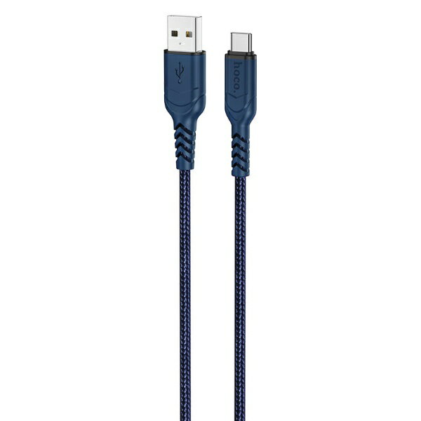 hoco｜ホコ USBケーブル メッシュ 1.0m  ブルー X59-ANTBTC-BL