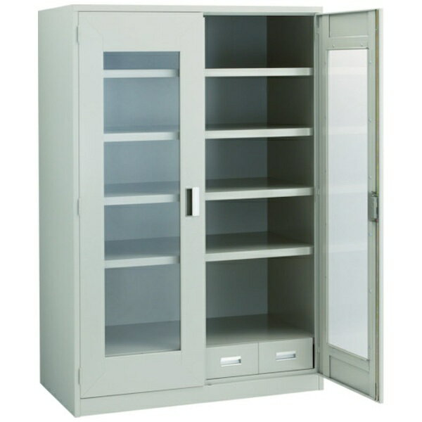 トラスコ中山｜TRUSCO NAKAYAMA TRUSCO スーパーヘビーキャビネット 窓・引出4個・ベース付 SHC604LB4SA 【メーカー直送・代金引換不可・時間指定・返品不可】