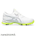 アシックス|asics 27.0cm メンズ ゴルフシューズ(ホワイト×セーフティイエロー) 1111A229【返品交換不可】