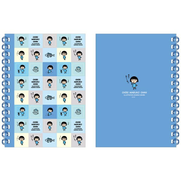 JM｜ジェイ・エム ちびまる子ちゃん レトロリバイバル A6リングノート カラーブロック [A6/90ページ] C..