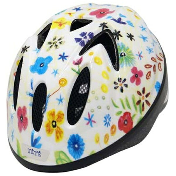 徳島双輪 子供用ヘルメット テテ TETE スプラッシュハート Splash Heart(Sサイズ：52～56cm/フローラル)【返品不可】