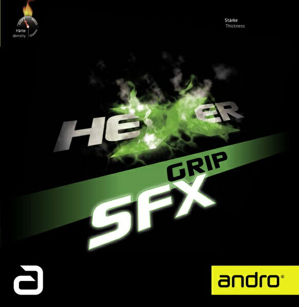 アンドロ｜andro 裏ソフトラバー ヘキサーグリップ エフエックス HEXER GRIP SFX(厚さ：1.9/ブラック) 112294 ブラック 112294 [裏ソフト /テンション]