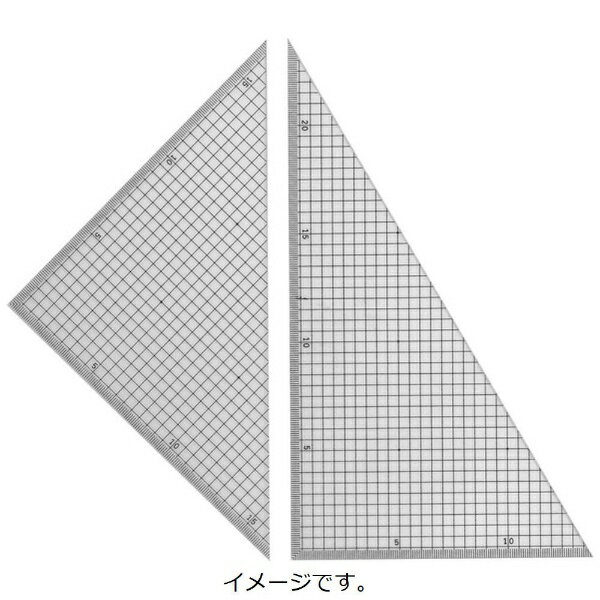 5ミリ方眼付き三角定規、30cm、2mm厚