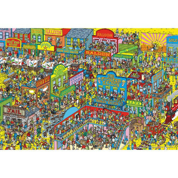 ビバリー｜BEVERLY ジグソーパズル 1000M-010 Where’s Wally? 荒くれ西部は大騒ぎ