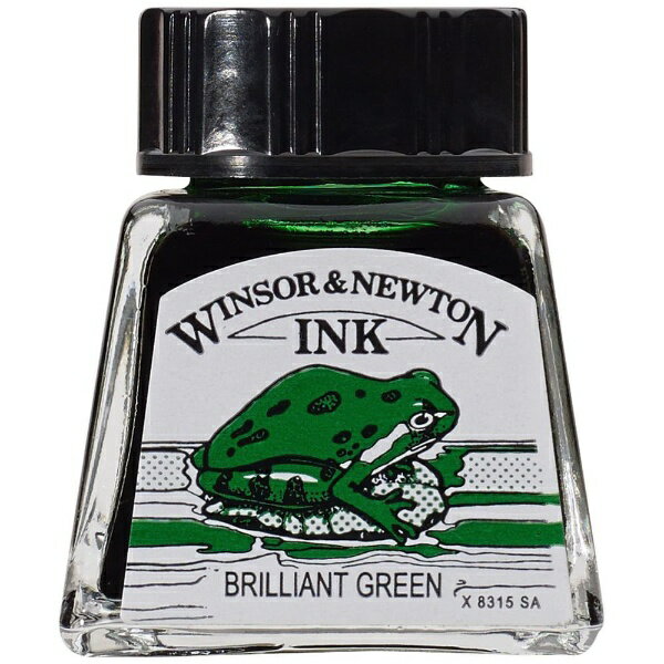 ウィンザー＆ニュートン｜WINSOR & NEWTON ウィンザー＆ニュートン　ドローイングインク　14mL　046　ブリリアントグリーン（962） 19501046