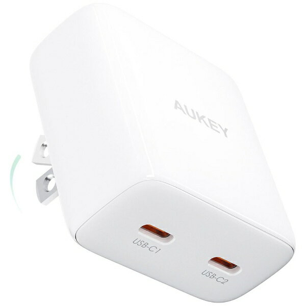 AUKEY｜オーキー AUKEY（オーキー） USB充電器 Minima Duo 35W ［USB-C 2ポート］ AUKEY（オーキー） ホワイト PA-U4-WT [2ポート /USB Power Delivery対応 /GaN(窒化ガリウム) 採用] 1