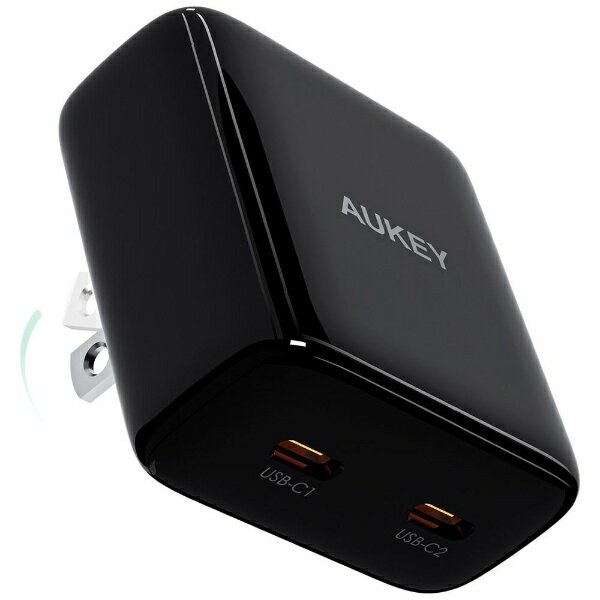 AUKEY｜オーキー AUKEY（オーキー） USB充電器 Minima Duo 35W ［USB-C 2ポート］ AUKEY（オーキー） ブラック PA-U4-BK [2ポート /USB Power Delivery対応 /GaN(窒化ガリウム) 採用]