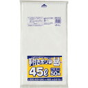 ジャパックス｜JAPACK’S 手付きポリ袋 徳用 45L 50枚 白半透明 ON04