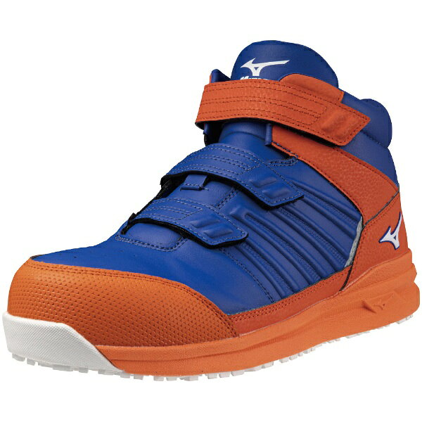 強靭　ハイカット。エンボス加工が印象的な人工皮革を全面に採用。3本ベルトのデザインに、心強い防塵性能を秘めたハイカット。■JSAA規格 普通作業用(A種)認定品 プロテクティブスニーカー■丈夫な履き口擦り減りやすい履き口（内側）に人工皮革を使用 メッシュに比べて丈夫■つま先補強傷みやすいつま先を耐久性のある人工皮革で補強■光を反射夜間の作業時に光を反射する再帰反射材を採用　　硬質樹脂先芯入り■※JIS規格認定の安全靴とは異なります■質量約415g(26.0cm片方)■甲材人工皮革×合成皮革■底材ゴム底■ウィズ3E相当■インソールEVAスポンジ+合成繊維、取り外し可