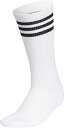 アディダス|adidas 男女兼用 ユニセックス クルー丈 スリーストライプ クッションソックス(22~24cm/ホワイト×ブラック) MGR52【返品交換不可】