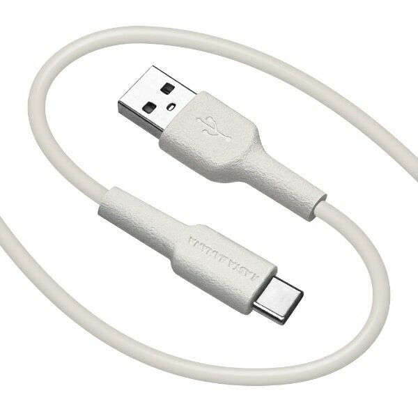 ラスタバナナ｜RastaBanana USB A to Type C cable やわらか 1.5m ライトグレー R15CAAC3A02LGRY