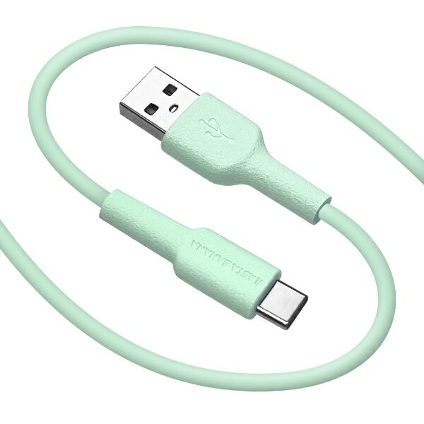 ラスタバナナ｜RastaBanana USB A to Type C cable やわらか 1.5m ライトグリーン R15CAAC3A02LGR