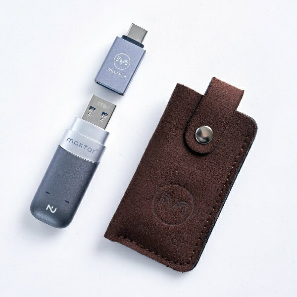 maktar｜マクター USBメモリ Nukii(Android/iOS/Mac/Windows11対応) スペースグレイ MKNU-A-SG-1TB [1TB /USB TypeA＋USB TypeC /USB3.1 /キャップ式]