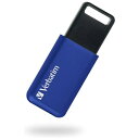 Verbatim｜バーベイタム USBメモリ (Mac/Win) ブルー USBSLM128GBV1 128GB /USB TypeA /USB3.2 /スライド式