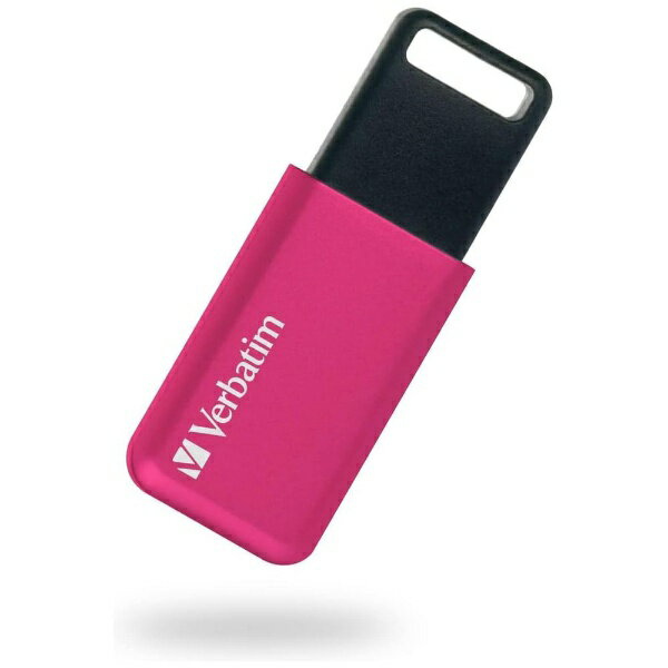 Verbatim｜バーベイタム USBメモリ (Mac/Win) ピンク USBSLM128GPV1 128GB /USB TypeA /USB3.2 /スライド式