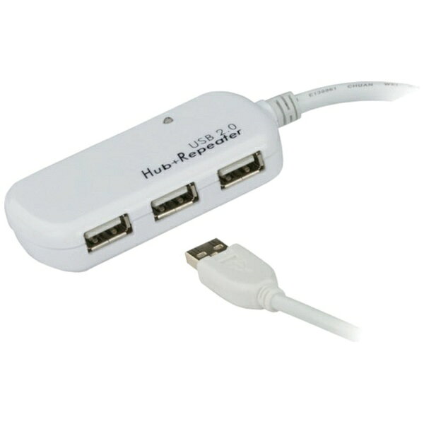 ■USBデバイスを最大12m離れた場所まで延長可能です。■USB2.0 ダウンストリームポートを4箇所搭載しています。■USB 2.0 / 1.1 準拠です。プラグアンドプレイ - 追加ドライバー不要です。■5本のケーブルをチェーン接続することで最大60mまで延長可能です。■バスパワー - 電源アダプター不要です。【用途】・USBの延長に【仕様】・コネクタ： USB： USBタイプAオス・ダウンストリーム： USBタイプAメス×4・USB規格： 2.0・1.1・電源（V）： バスパワー・延長距離： 12m（最大60m）・スイッチ数・長さ（mm）・幅（mm）・82×41×17 mm・ケーブル長（m）： 12