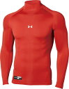 アンダーアーマー|UNDER ARMOUR メンズ UA ヒートギアアーマー コンプレッション ロングスリーブ モック シャツ(XXLサイズ/Red) 1358645