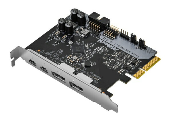 ASROCK｜アスロック インターフェースカード Thunderbolt 4 Type-C×2、DisplayPort入力×2、TBTヘッダピン×1、USB 2.0ヘッダピン×1［PCI Express 3.0］ Thunderbolt 4 AIC R2.0 2
