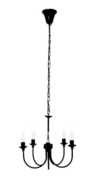 東京メタル｜TOME 5灯 シャンデリア ブラック 40W相当LEDシャンデリア球×5灯付 YO-...