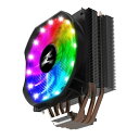 静音タイプの120mm RGB LEDファンを搭載したサイドフロー型CPUクーラー■4本のヒートパイプを内蔵したヒートシンク■ヒートパイプがCPUに直接触れるダイレクトタッチヒートパイプ方式を採用■最大26dBAの静音120mmファン■ファンのフレームに15個のRGB LEDを搭載■エアフローを改善するShark Fin Bladeを搭載