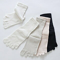 楽天ビック(ビックカメラ×楽天)の砂山靴下｜Sunayama Socks 程よい厚さで使いやすい5本指ソックスL オフホワイト｜アングル2