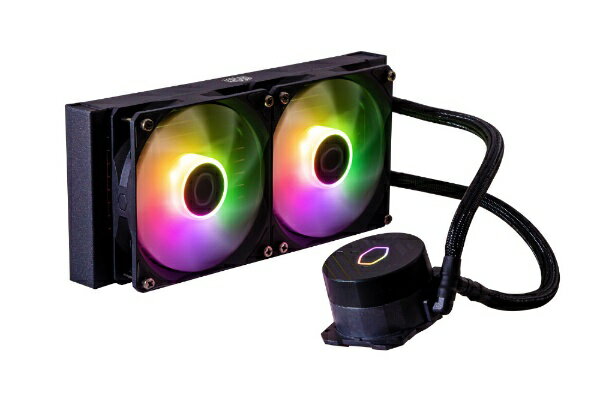 クーラーマスター｜COOLER MASTER 水冷CPUクーラー 120mmファンx2 LGA1700/1200/1156/1155/1151/1150 AM5/AM4/AM3 /AM3/AM2 /AM2/FM2 /FM2/FM1 MasterLiquid 240L Core ARGB ブラック MLW-D24M-A18PZ-R1