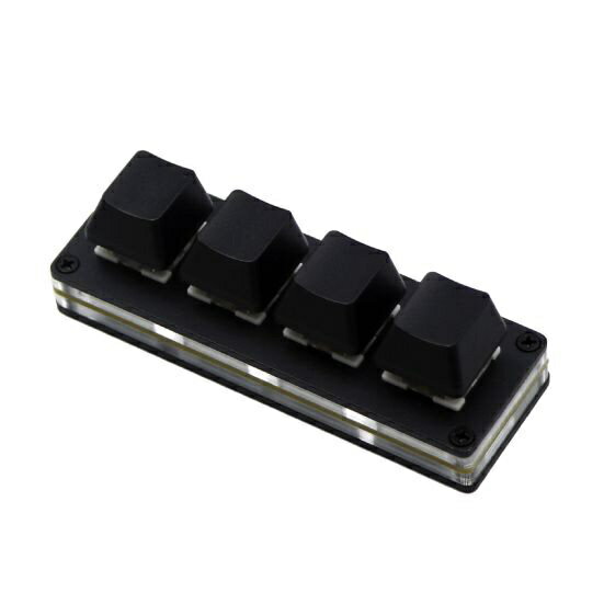 ITPROTECH|アイティプロテック 〔キーカスタマイズ〕ちょい足しキーボード 4キー USB-A接続 ブラック MK-04BK