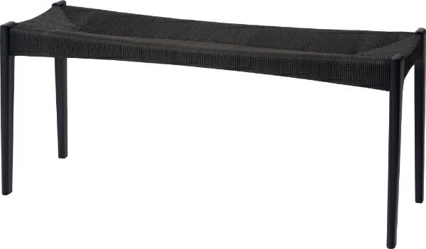 東谷｜AZUMAYA ペーパーコードベンチ(W105×D36×H46×SH45cm） ACE-78BK ブラック【キャンセル・返品不可】