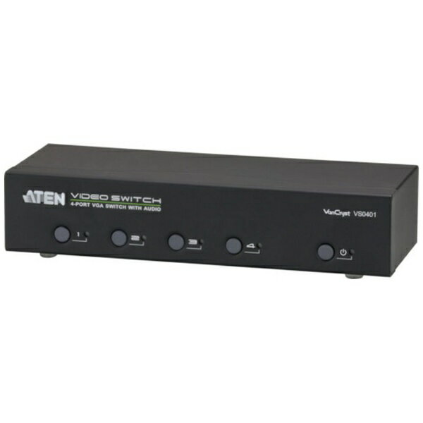 ATEN｜エーテン ATEN　ビデオ切替器　VGA　／　4入力　／　1出力　／　オーディオ