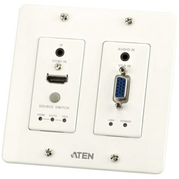 ATEN｜エーテン ATEN　ビデオ延長器／HDMI＆VGA／壁埋込式USウォールプレート／4K対応（HDMI）