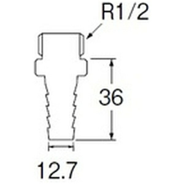 ■呼び13の配管用ホースニップル
