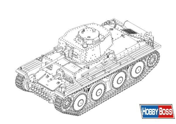 ホビーボス｜HOBBY BOSS 1/72　ドイツ 38（t）戦車 E/F型