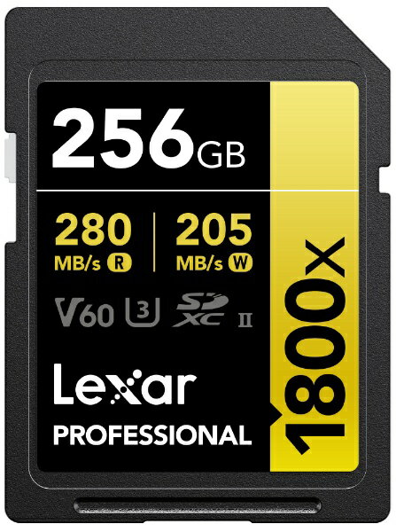 レキサー｜Lexar Lexar SDXCカード 256GB 1800x UHS-II GOLD U3 V60 LSD1800256G-B1NNJ [Class10 /256GB]
